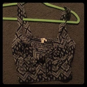 Tie front crop top